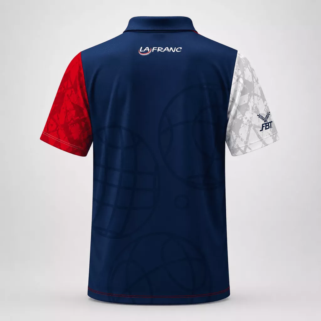 polo La Franc signature bleu - dos